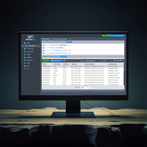 MetroPCR Control Center screen